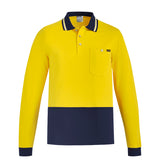 ZH430 Mens Hi Vis Cotton Polo L/S