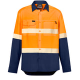 ZW470 Mens Hi Vis Outdoor Segmented Tape Long Sleeve Shirt