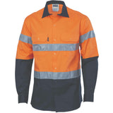 HiVis Cool-Breeze Cotton Shirt with Generic R/Tape - Long sleeve