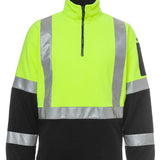 Hi Vis (D+N) H Pattern Biomotion 1/2 Zip Polar Fleece JB-6DHPF