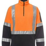 Hi Vis (D+N) H Pattern Biomotion 1/2 Zip Polar Fleece JB-6DHPF