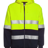 Hi Vis (D+N) Full Zip Fleecy Hoodie JB-6DNH