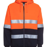 Hi Vis (D+N) Full Zip Fleecy Hoodie JB-6DNH