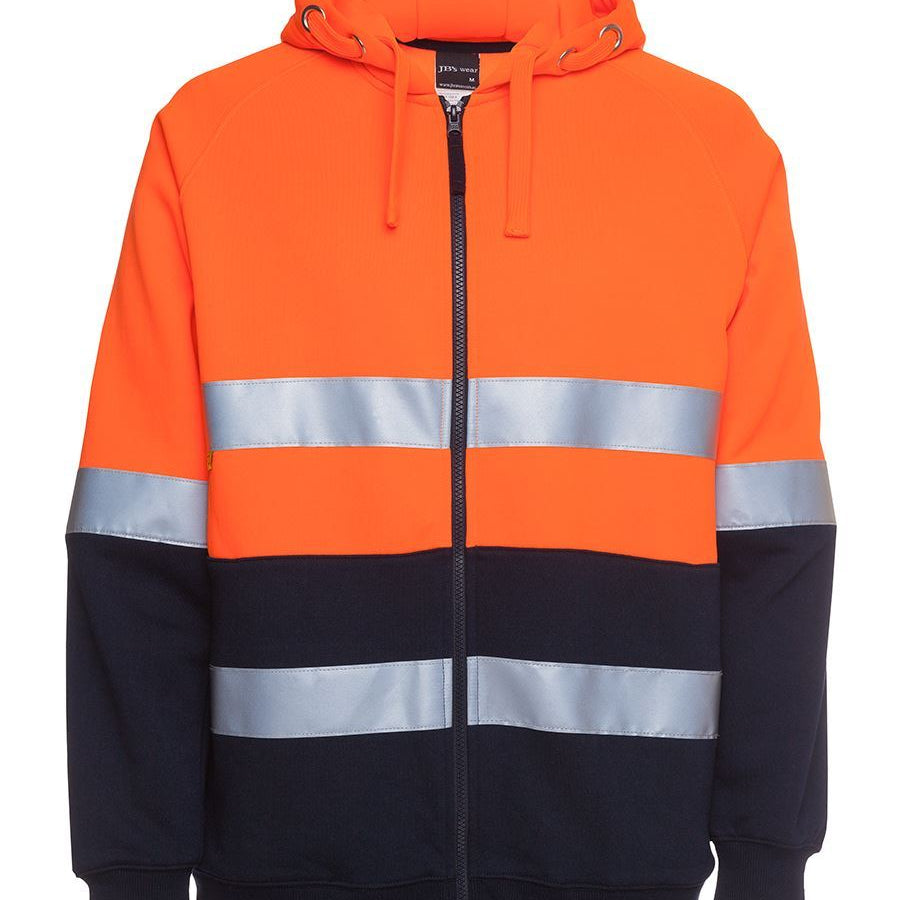 Hi Vis (D+N) Full Zip Fleecy Hoodie JB-6DNH