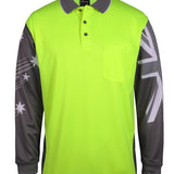 Hi Vis Southern Cross Long Sleeve Polo JB-6HSCL