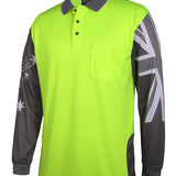 Hi Vis Southern Cross Long Sleeve Polo JB-6HSCL
