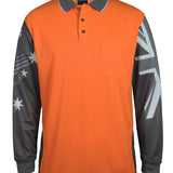 Hi Vis Southern Cross Long Sleeve Polo JB-6HSCL