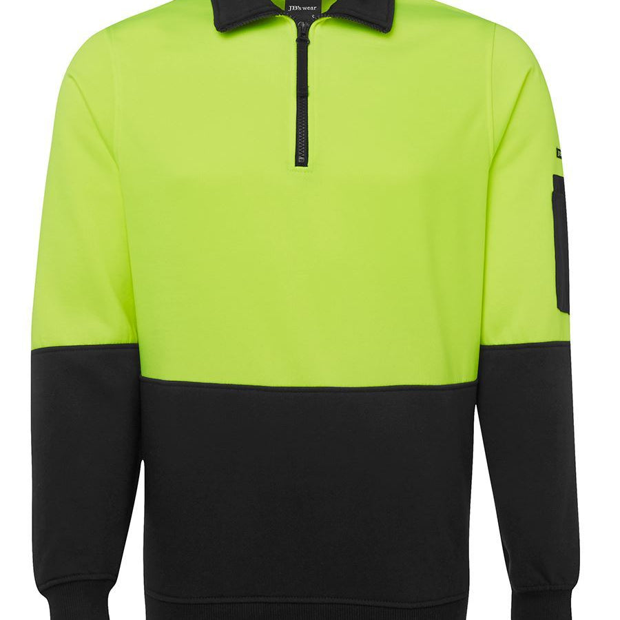Hi Vis 1/2 Zip Fleecy Sweat JB-6HVFH