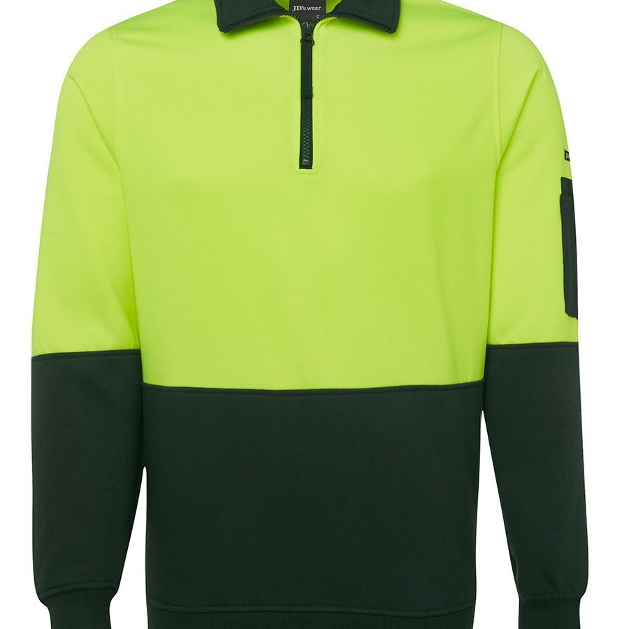 Hi Vis 1/2 Zip Fleecy Sweat JB-6HVFH