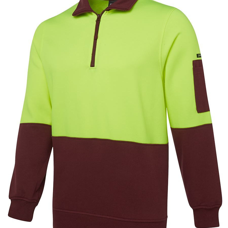 Hi Vis 1/2 Zip Fleecy Sweat JB-6HVFH