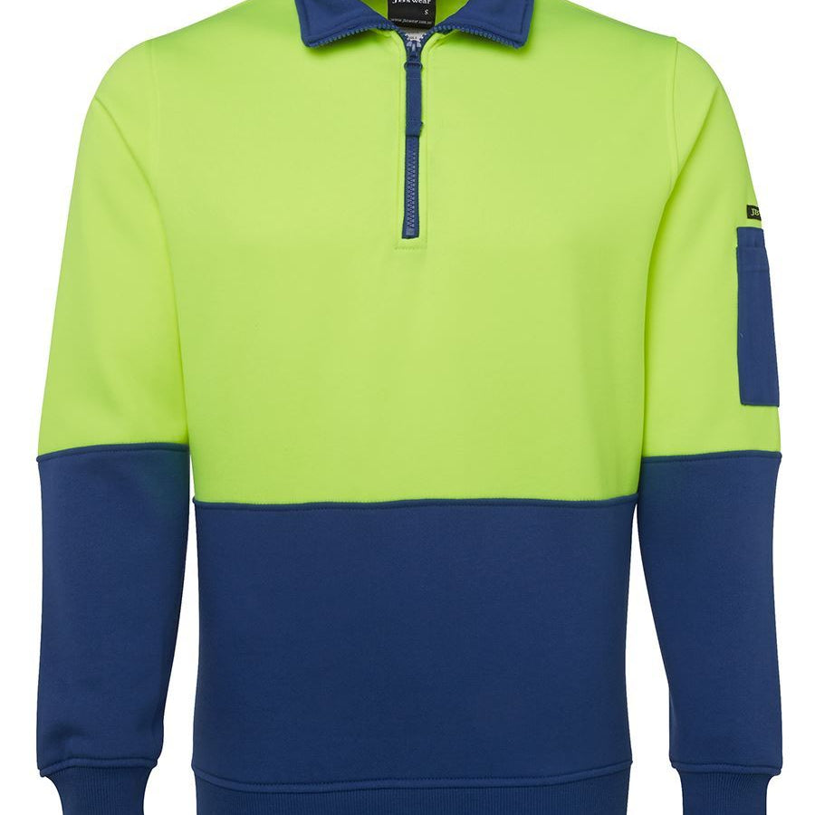 Hi Vis 1/2 Zip Fleecy Sweat JB-6HVFH