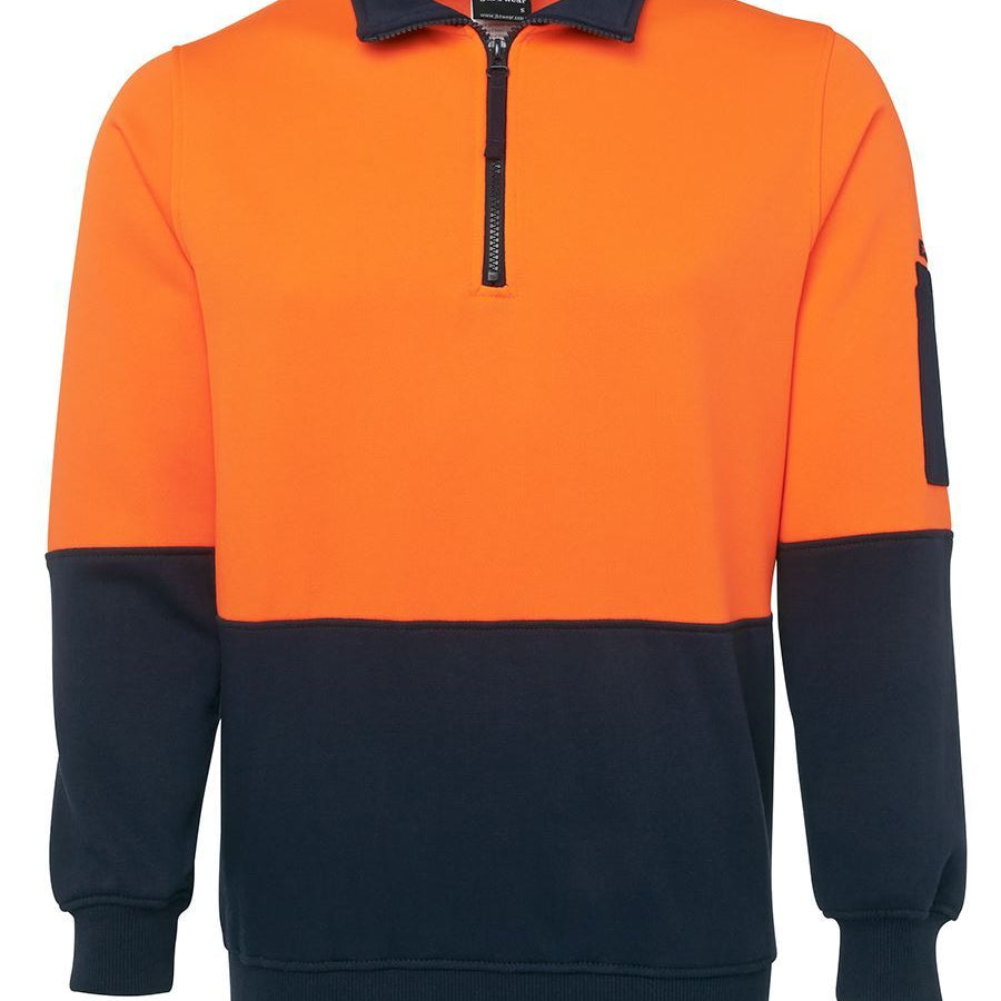 Hi Vis 1/2 Zip Fleecy Sweat JB-6HVFH