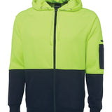 Hi Vis Full Zip Fleecy Hoodie  JB-6HVH