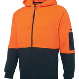 Hi Vis Full Zip Fleecy Hoodie  JB-6HVH