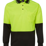 Hi Vis L/S Traditional Polo  JB-6HVPL