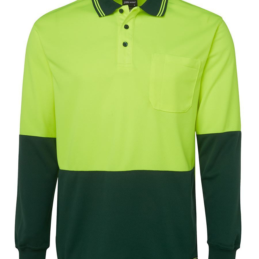 Hi Vis L/S Traditional Polo  JB-6HVPL
