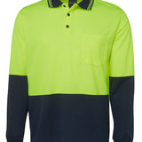 Hi Vis L/S Traditional Polo (6/7XL & 8/9XL) JB-6HVPL