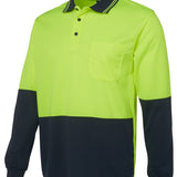 Hi Vis L/S Traditional Polo (6/7XL & 8/9XL) JB-6HVPL