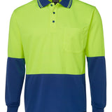 Hi Vis L/S Traditional Polo  JB-6HVPL