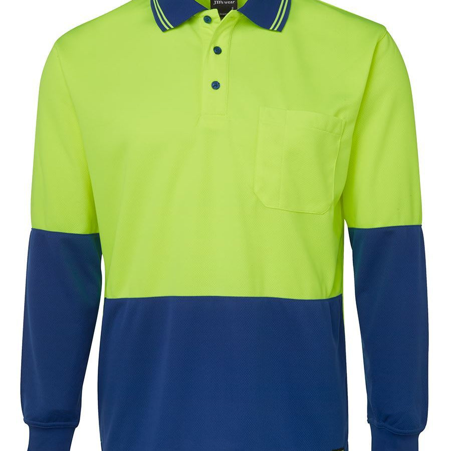 Hi Vis L/S Traditional Polo  JB-6HVPL