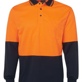 Hi Vis L/S Traditional Polo (6/7XL & 8/9XL) JB-6HVPL