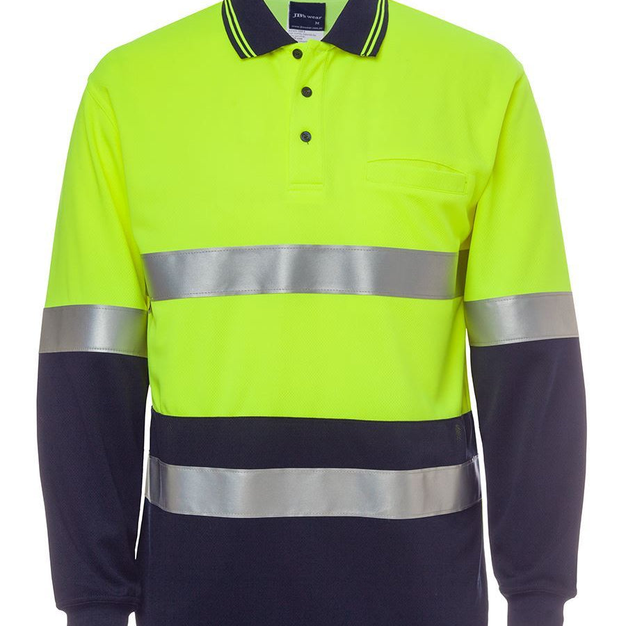 Hi Vis L/S (D+N) Traditional Polo JB-6HVSL