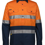 Hi Vis (D+N) Close Front L/S 150g Work Shirt JB-6HWCS