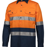 Hi Vis (D+N) Close Front L/S 150g Work Shirt JB-6HWCS