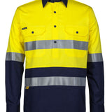 Hi Vis (D+N) Close Front L/S 150g Work Shirt JB-6HWCS
