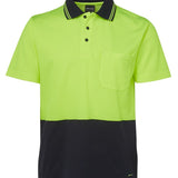 Hi Vis Non Cuff S/S Cotton Back JB-6NCCS