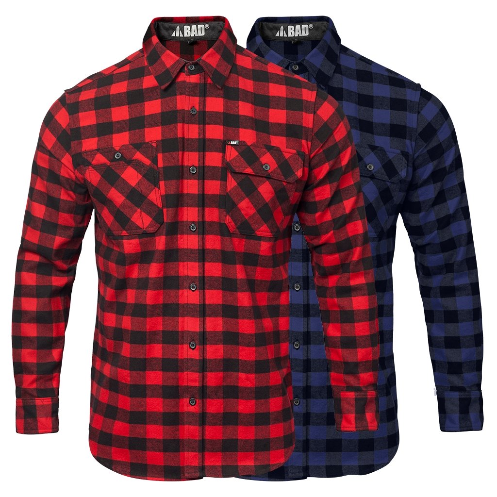 BAD® FLANNELETTE CHECK L/S SHIRT - BAD WORKWEAR