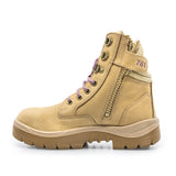 STEEL BLUE WOMENS SAND SOUTHERN CROSS ZIP SIDE SAFETY WORK BOOTS 522761